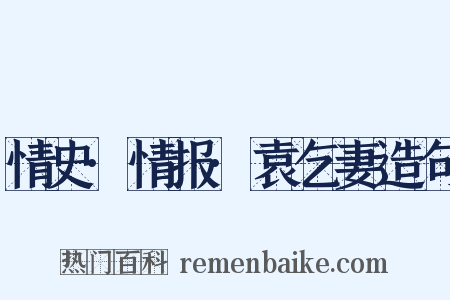 情史·情报·袁乞妻造句是什么意思的图片